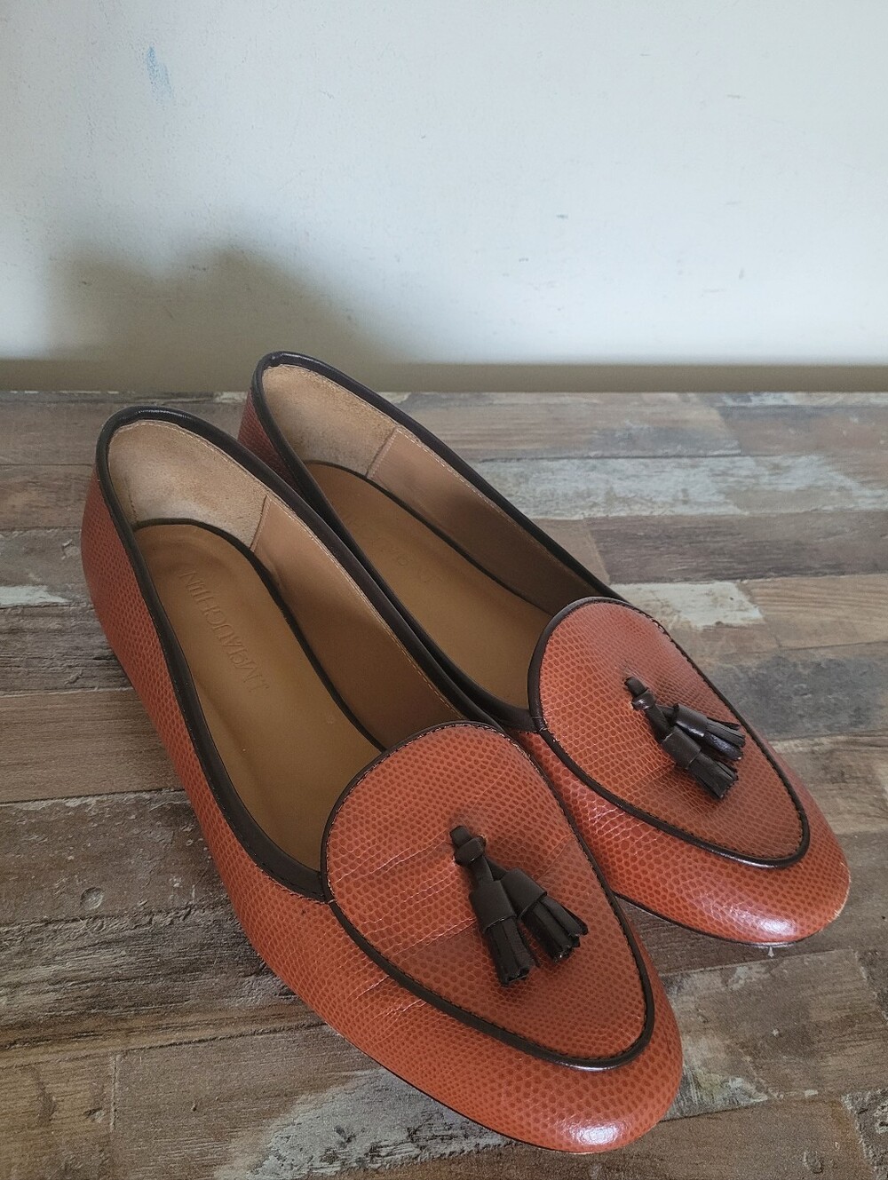 J. McLaughlin Leather Flats.